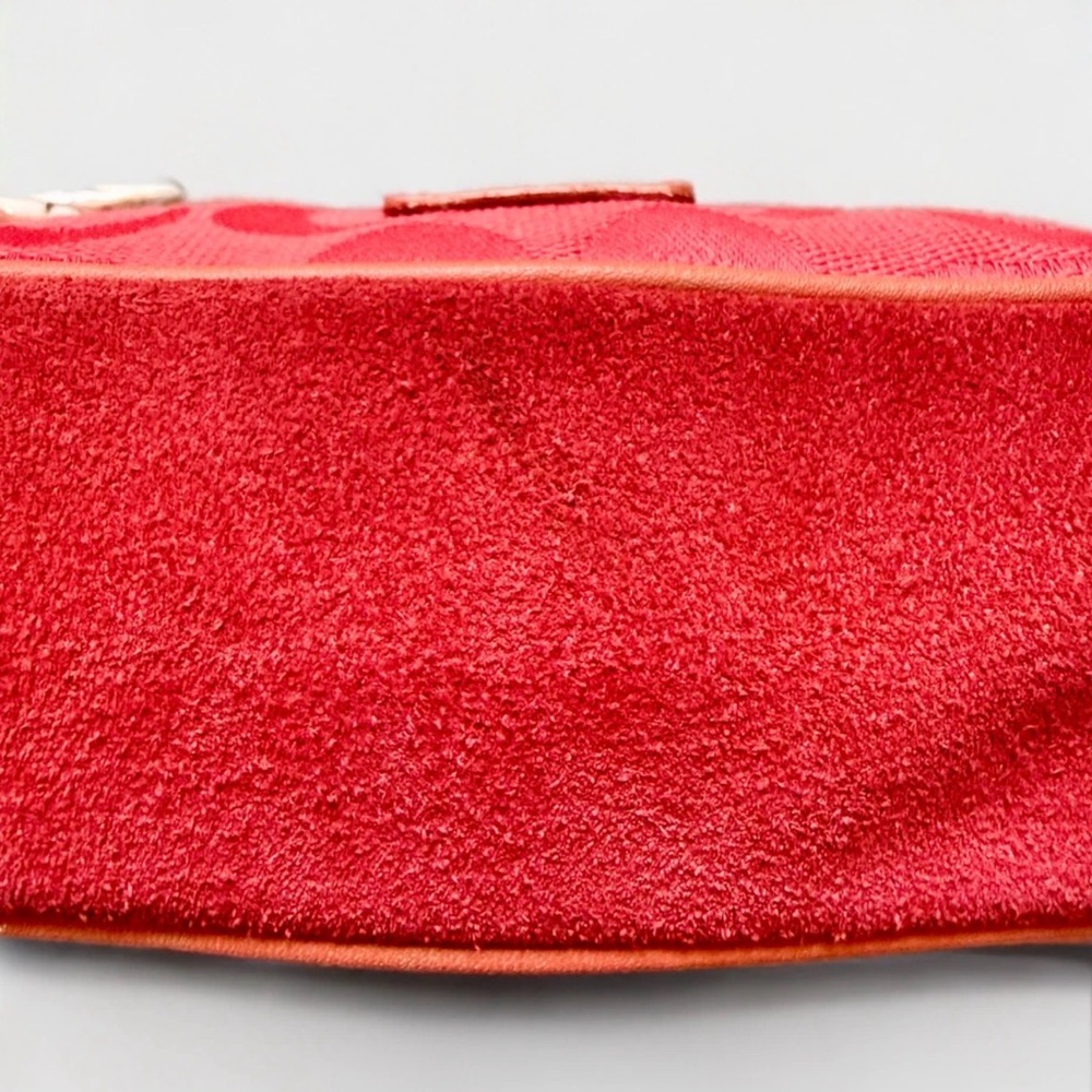 Coach Y2K Coral Red Demi Buckle Mini Shoulder Bag 6362 China - Picture 7 of 9
